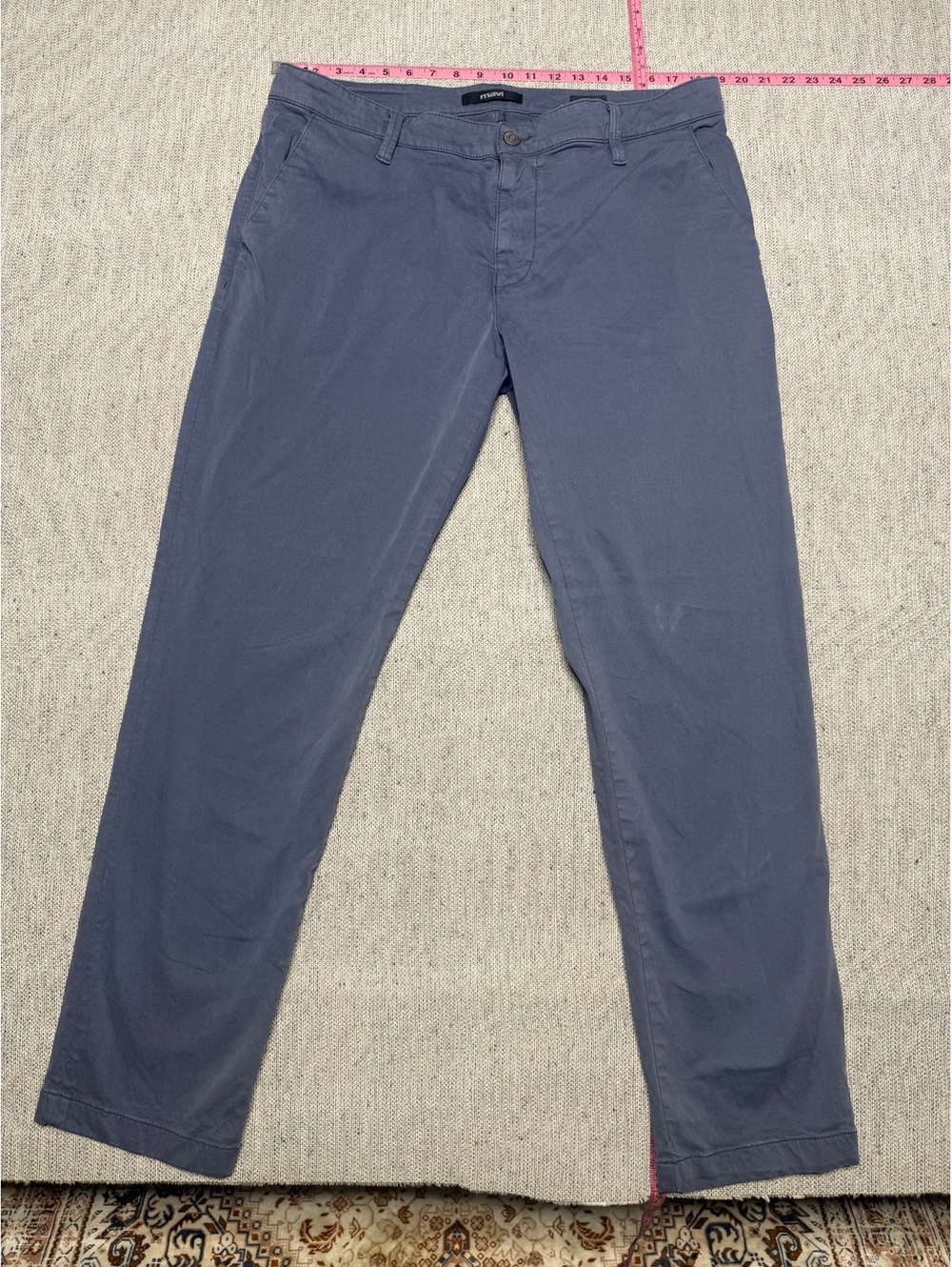 Mavi Edward Slim Straight Leg Pants 36x32 Blue Cotton Blend